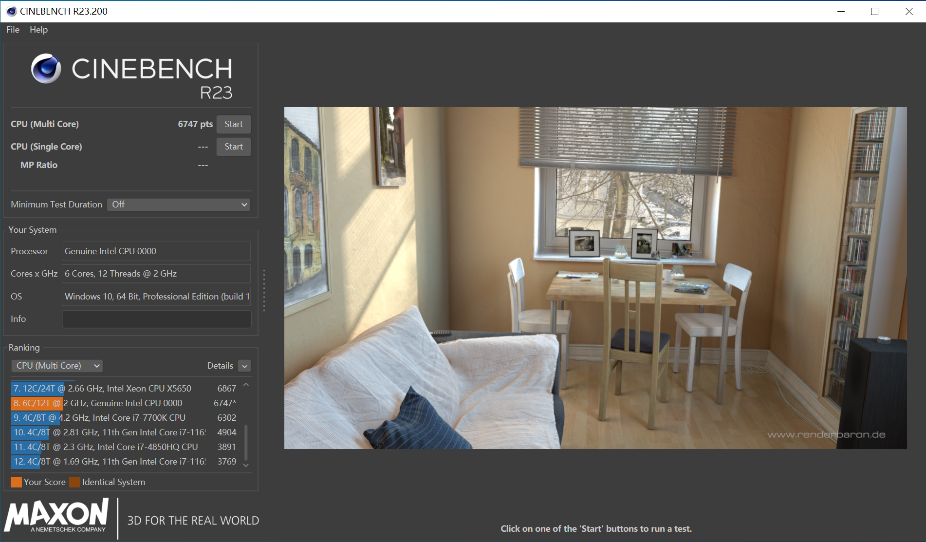 QNCT Cinebench r23